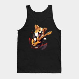 corgi play guitar Tank Top